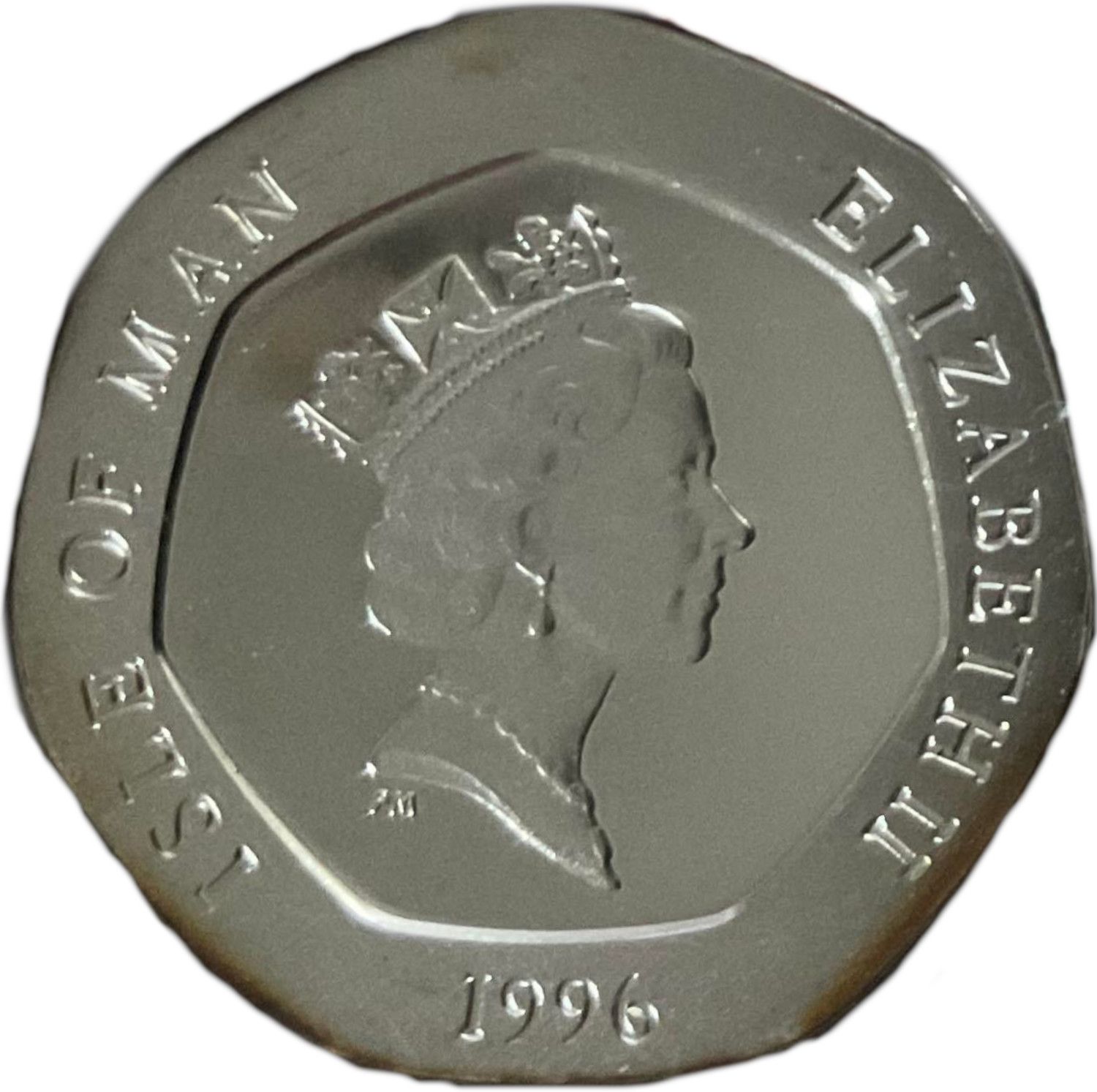 Isle of Man 20 Pence - Elizabeth II Racing Cars; Silver Proof obverse