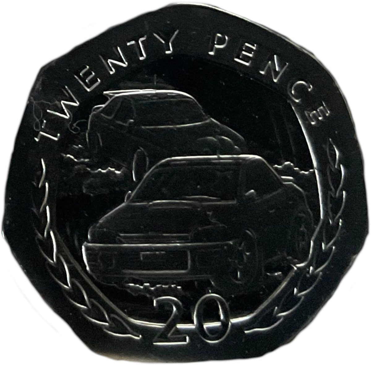Isle of Man 20 Pence - Elizabeth II Racing Cars; Silver Proof