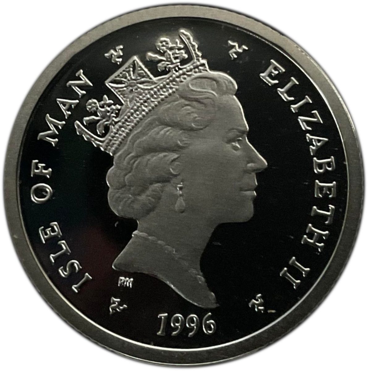 Isle of Man 1 Pound - Elizabeth II Cricket; Silver Proof obverse