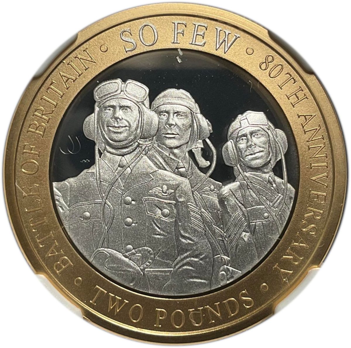 Jersey 2 Pounds - Elizabeth II 80th Anniversary of the Battle of Britain; Silver Proof