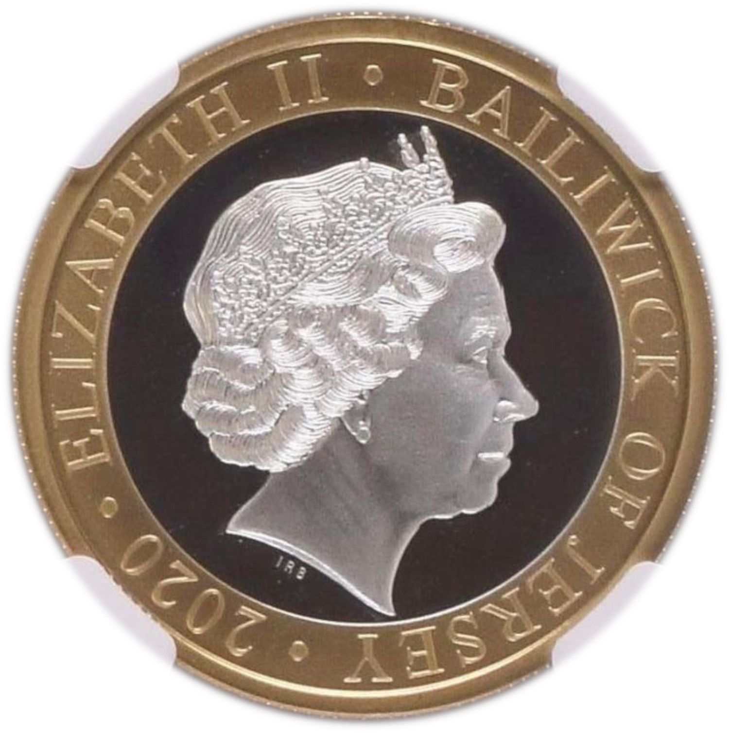 Jersey 2 Pounds - Elizabeth II 80th Anniversary of the Battle of Britain; Silver Proof obverse