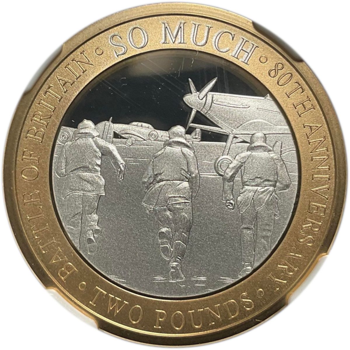 Jersey 2 Pounds - Elizabeth II 80th Anniversary of the Battle of Britain; Silver Proof