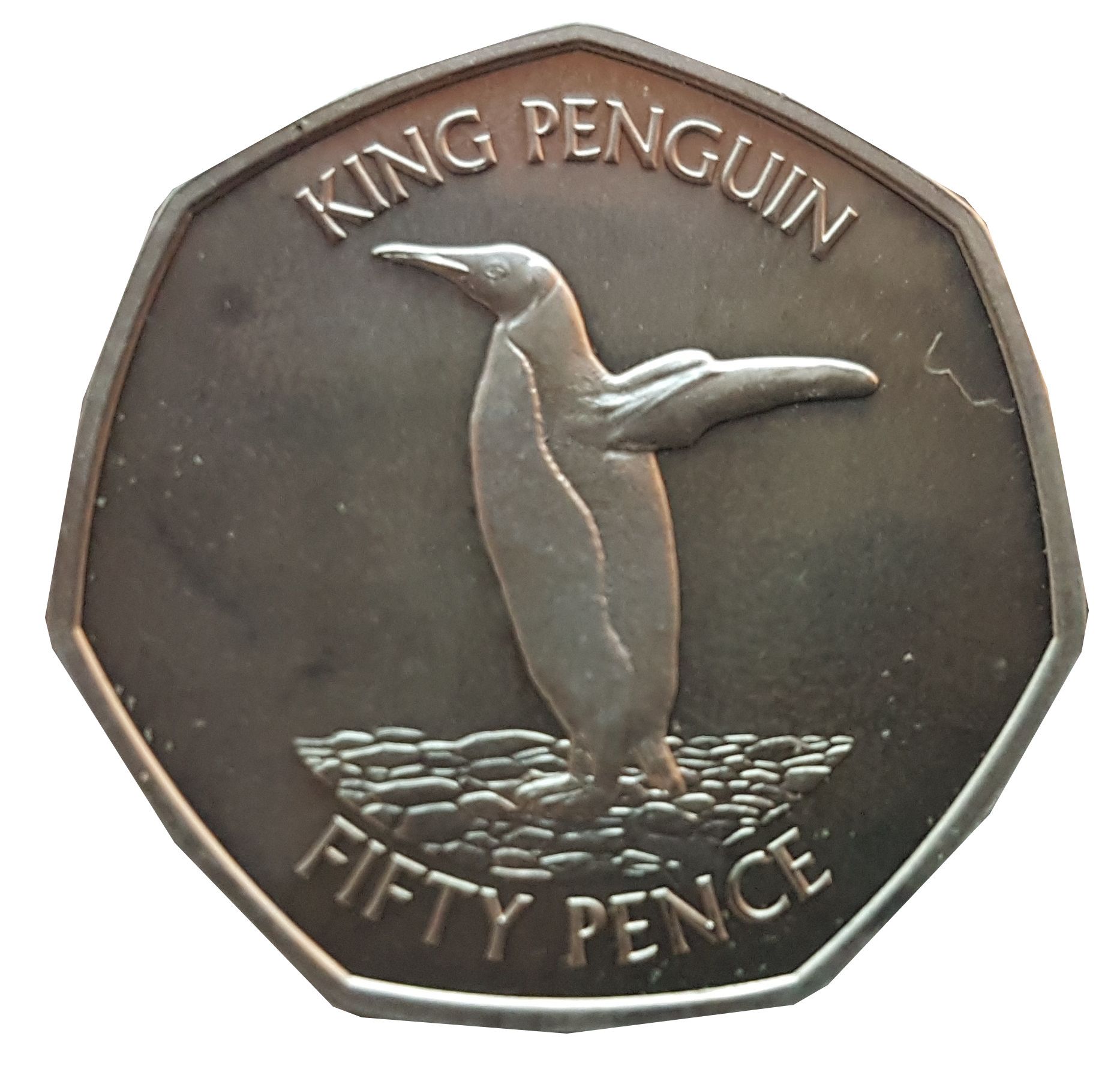 South Georgia and the South Sandwich Islands 50 Pence - Elizabeth II King Penguin