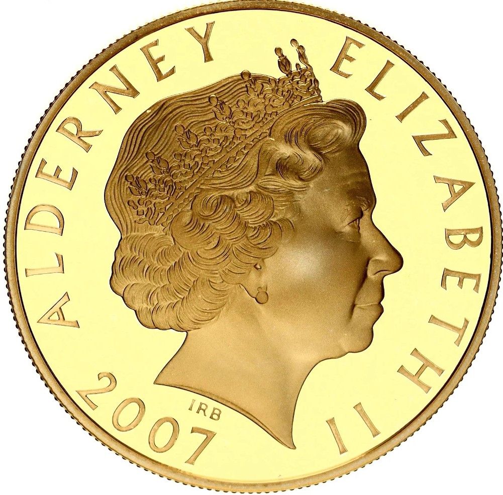 Alderney 5 Pounds - Elizabeth II Henry VI obverse