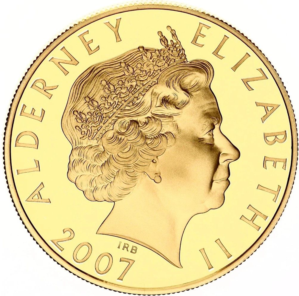 Alderney 5 Pounds - Elizabeth II Henry V obverse