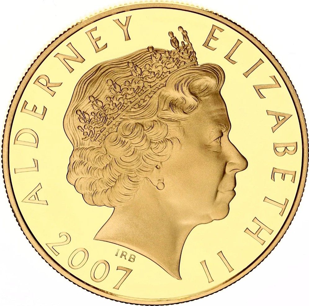 Alderney 5 Pounds - Elizabeth II Edward IV obverse
