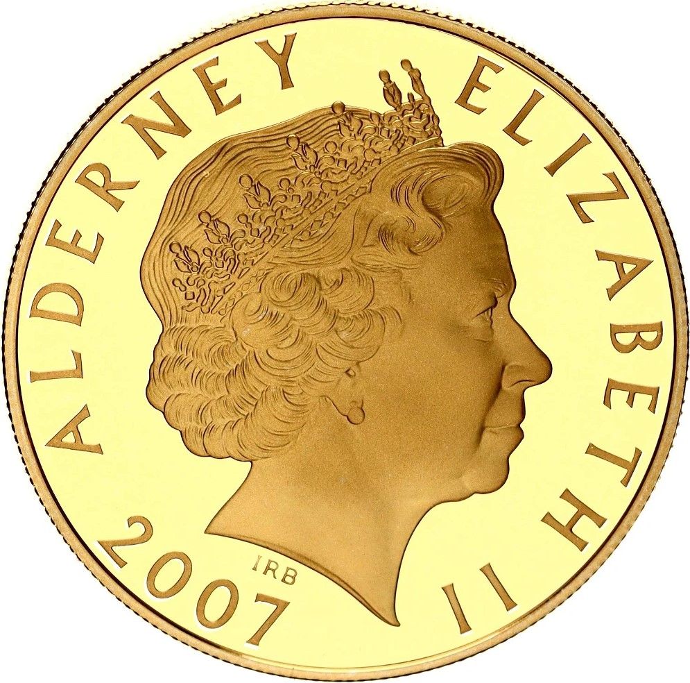 Alderney 5 Pounds - Elizabeth II Henry III obverse