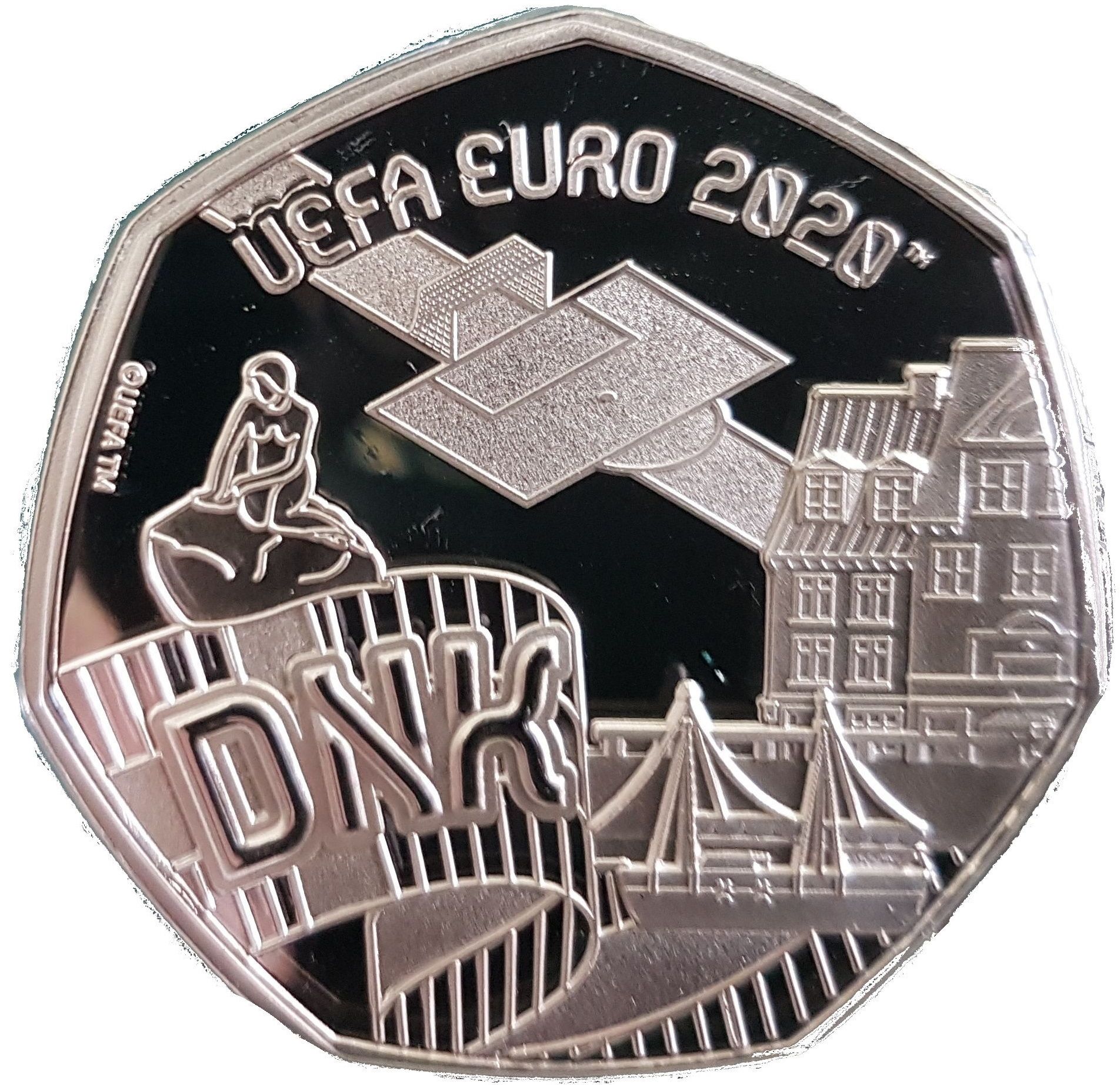 Gibraltar 20 Pence - Elizabeth II UEFA Euro 2020 - Denmark