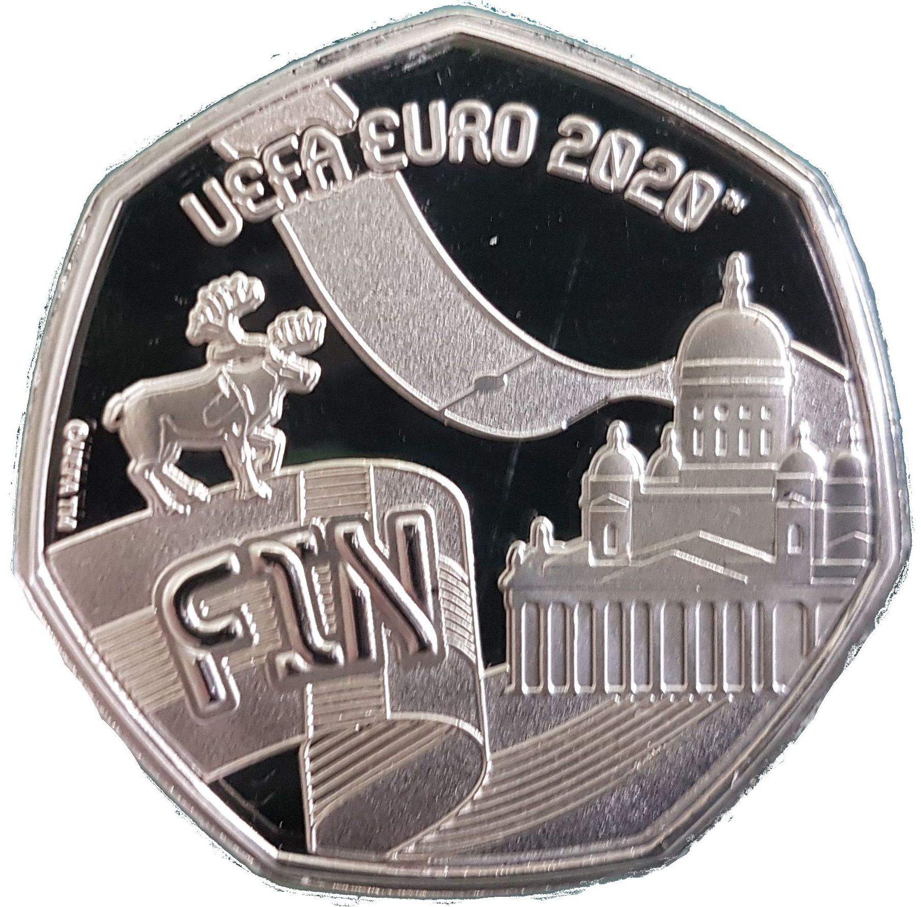 Gibraltar 20 Pence - Elizabeth II UEFA Euro 2020 - Finland