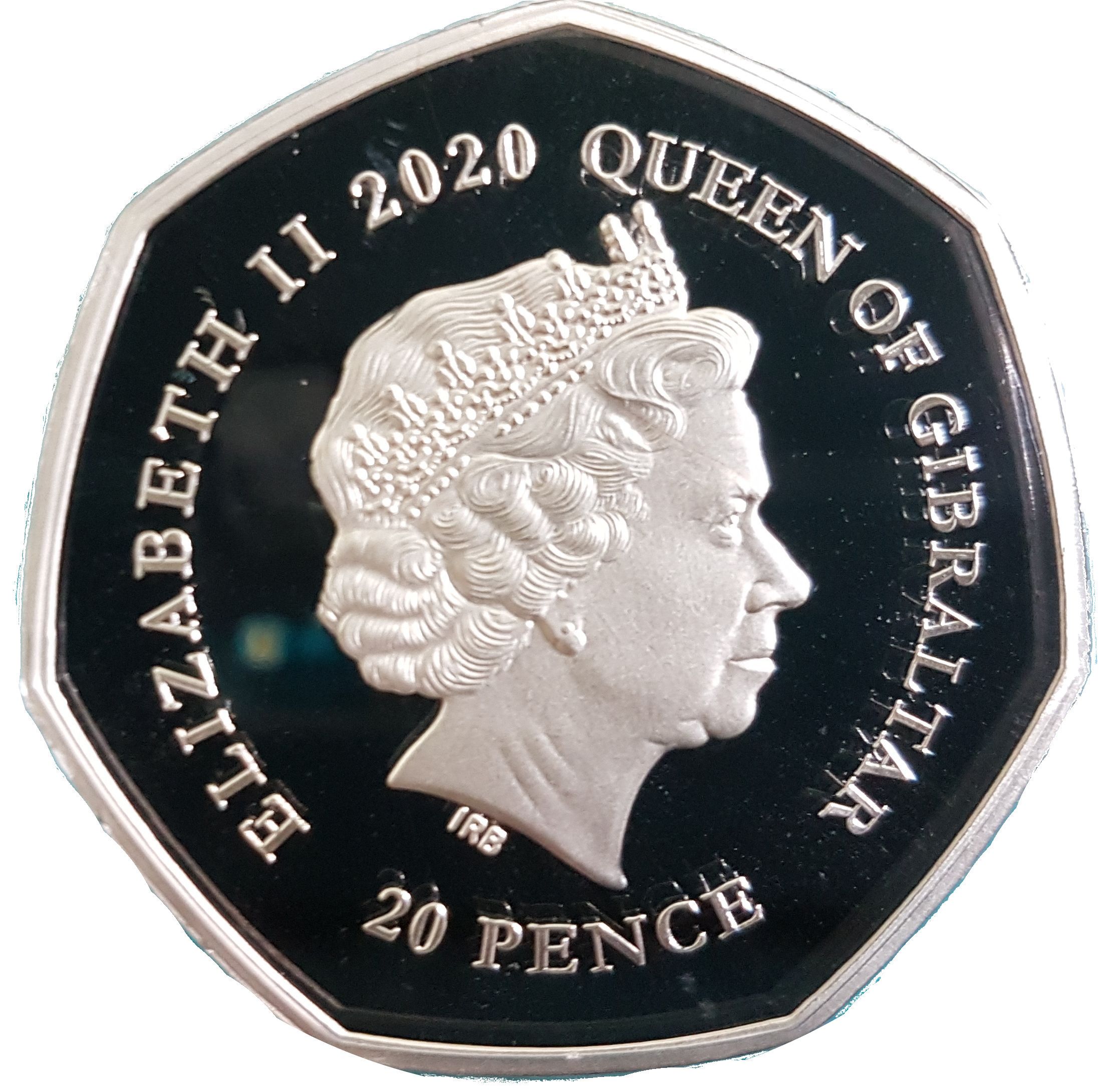 Gibraltar 20 Pence - Elizabeth II UEFA Euro 2020 - Russia obverse