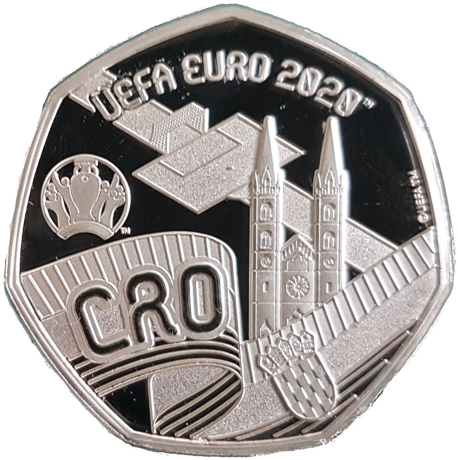 Gibraltar 20 Pence - Elizabeth II UEFA Euro 2020 - Croatia