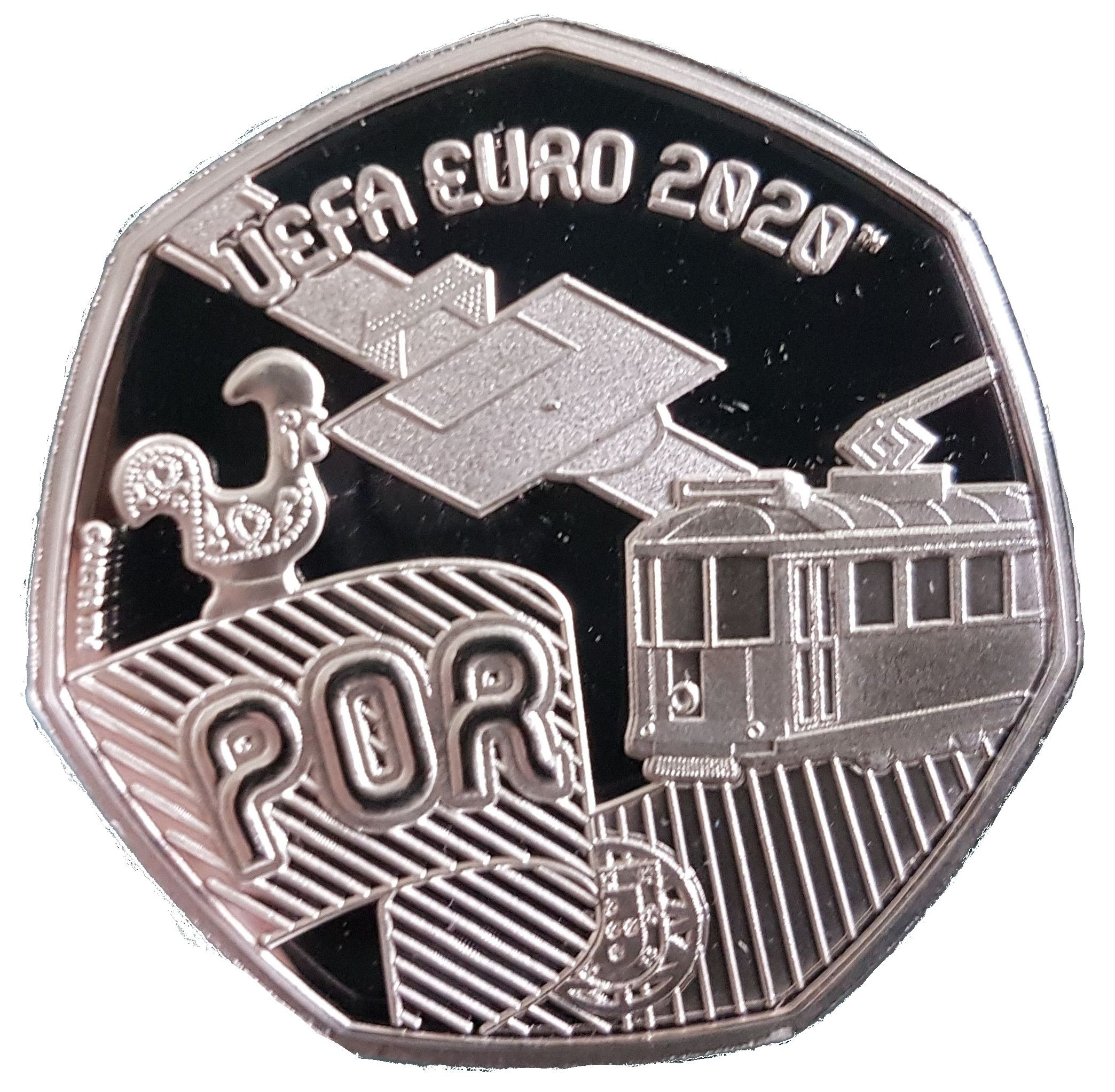 Gibraltar 20 Pence - Elizabeth II UEFA Euro 2020 - Portugal reverse