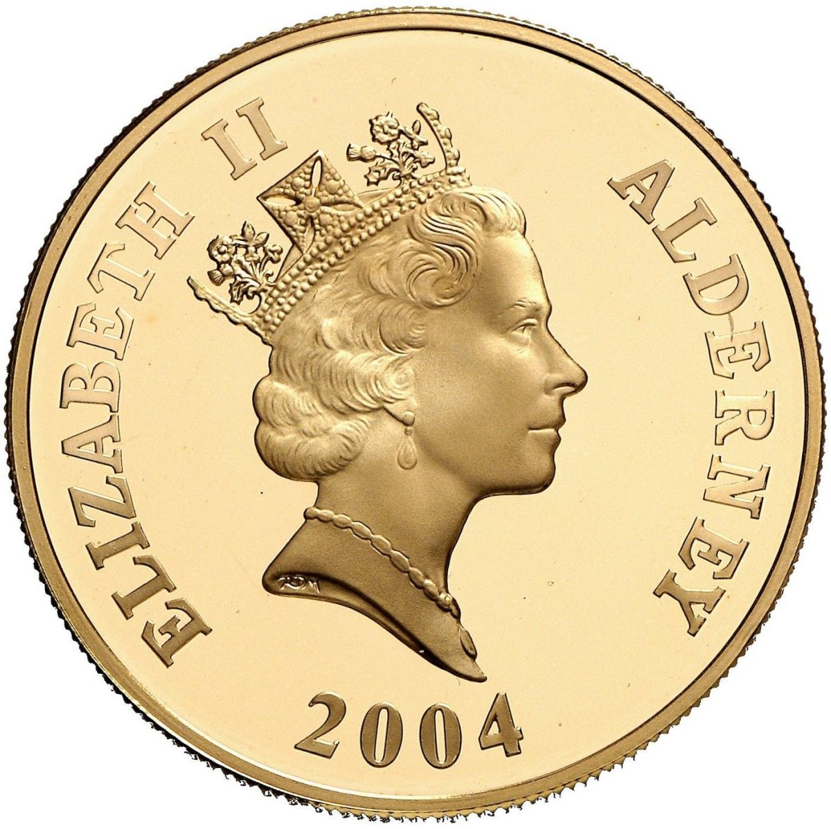 Alderney 5 Pounds - Elizabeth II Florence Nightingale; Gold Proof obverse