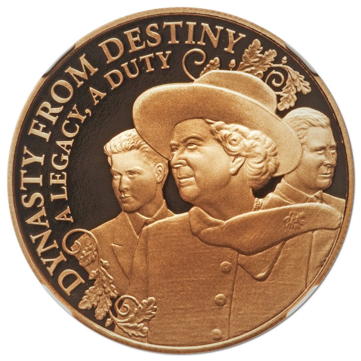 Alderney 5 Pounds - Elizabeth II Dynasty from Destiny; Gold Proof