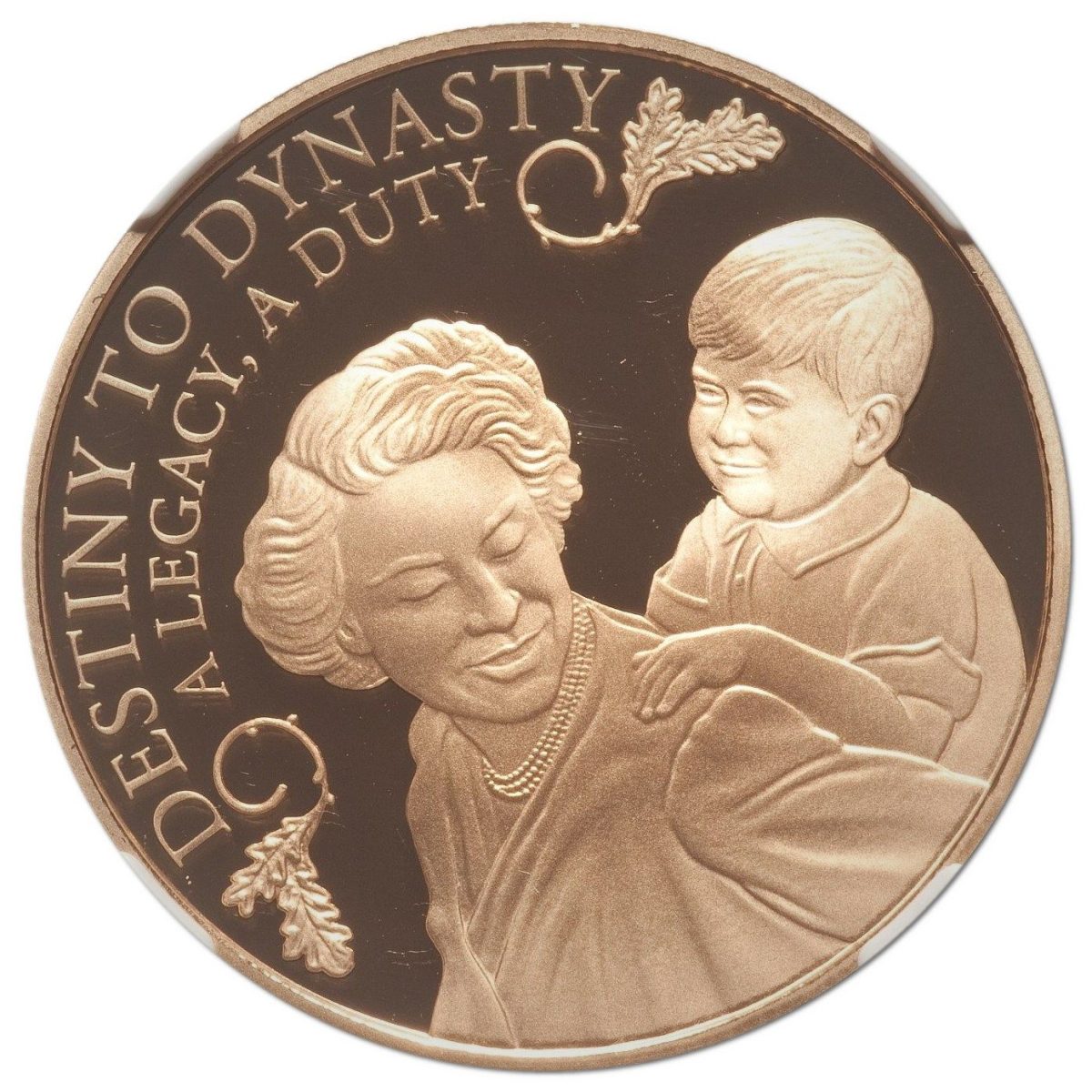 Alderney 5 Pounds - Elizabeth II Destiny to Dynasty; Gold Proof