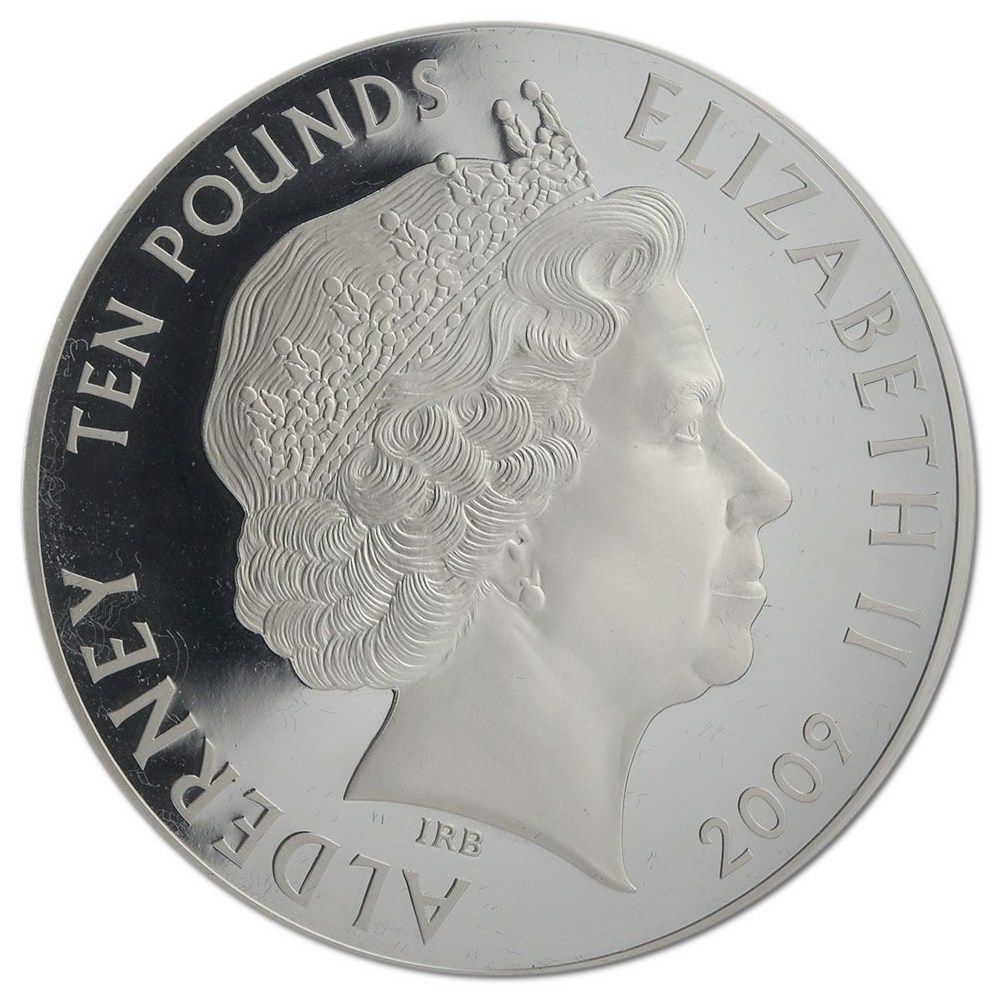 Alderney 10 Pounds - Elizabeth II Mini; Silver Proof obverse