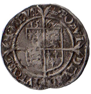 1 Penny - Elizabeth I 3rd and 4th issues reverse