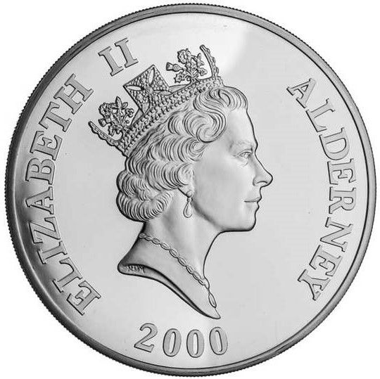 Alderney 10 Pounds - Elizabeth II Queen Mother’s 100th Birthday obverse