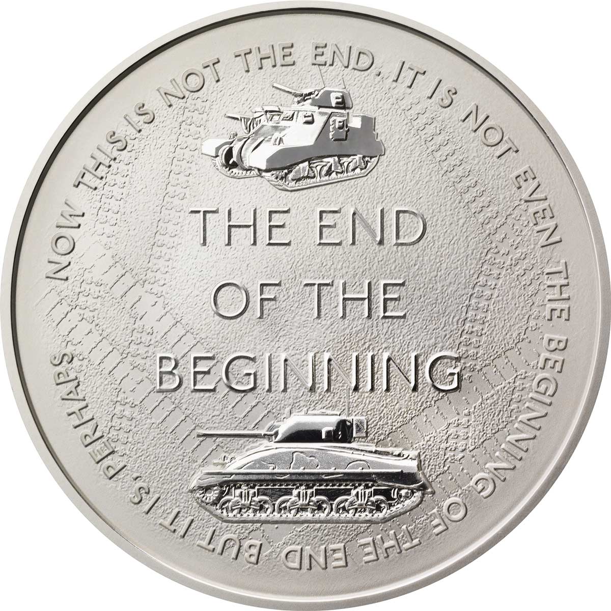 Alderney 5 Pounds - Elizabeth II The Orator; Silver Proof reverse