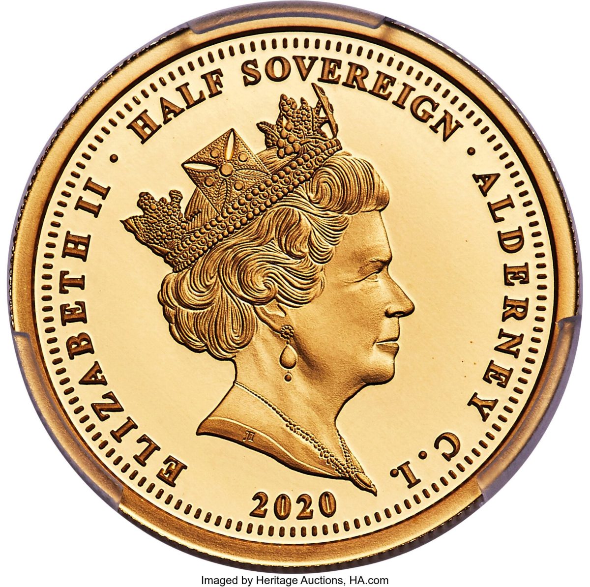 Alderney ½ Sovereign - Elizabeth II Three Graces