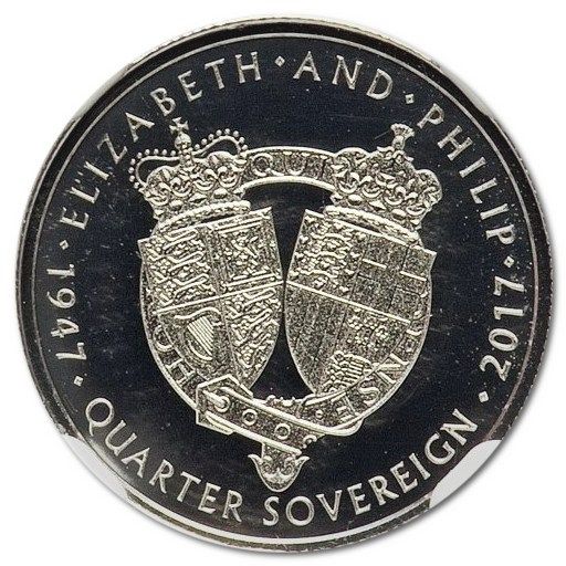Alderney ¼ Sovereign - Elizabeth II Platinum Wedding