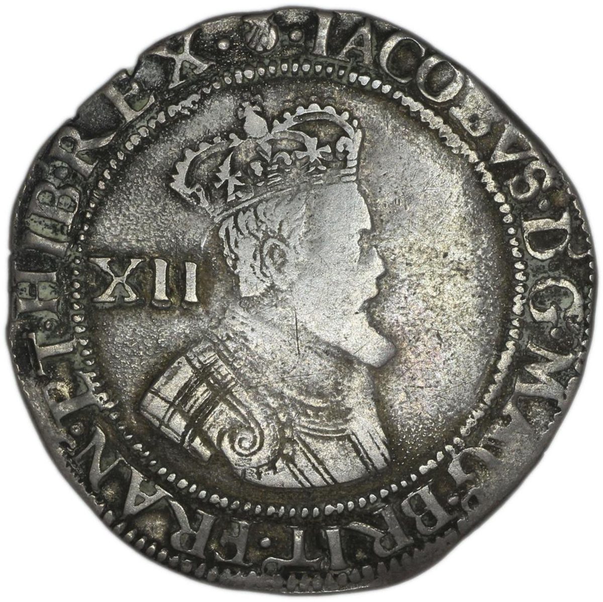 Scotland 12 Shillings - James VI 9th Coinage obverse