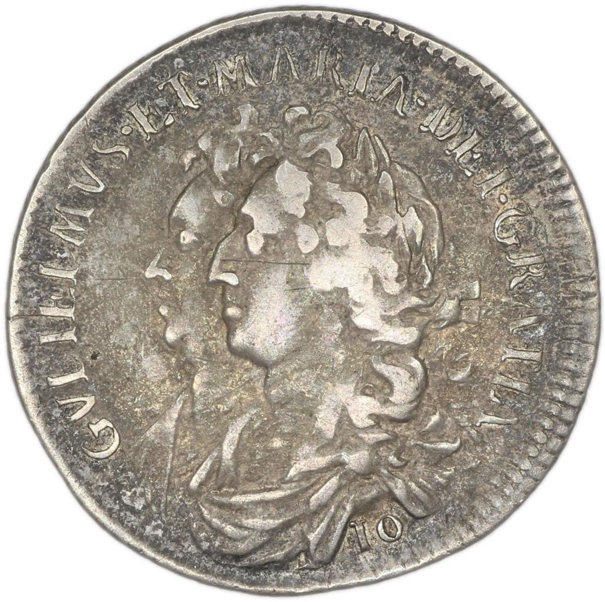 Scotland 10 Shillings - William and Mary obverse