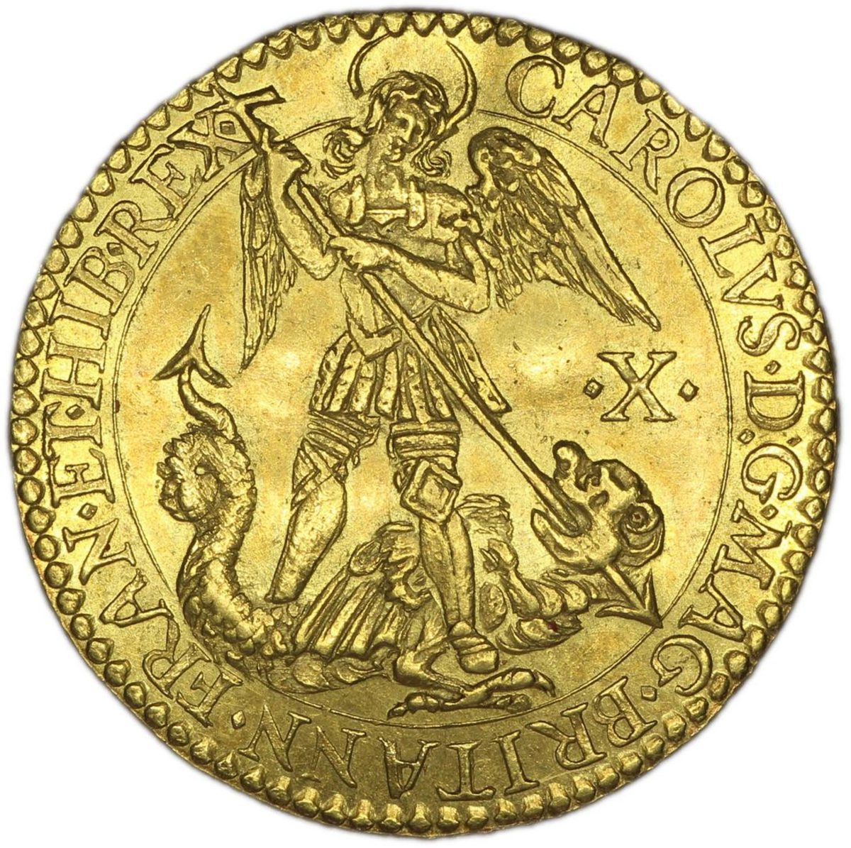 Scotland 1 Angel - Charles I 1st Coinage obverse