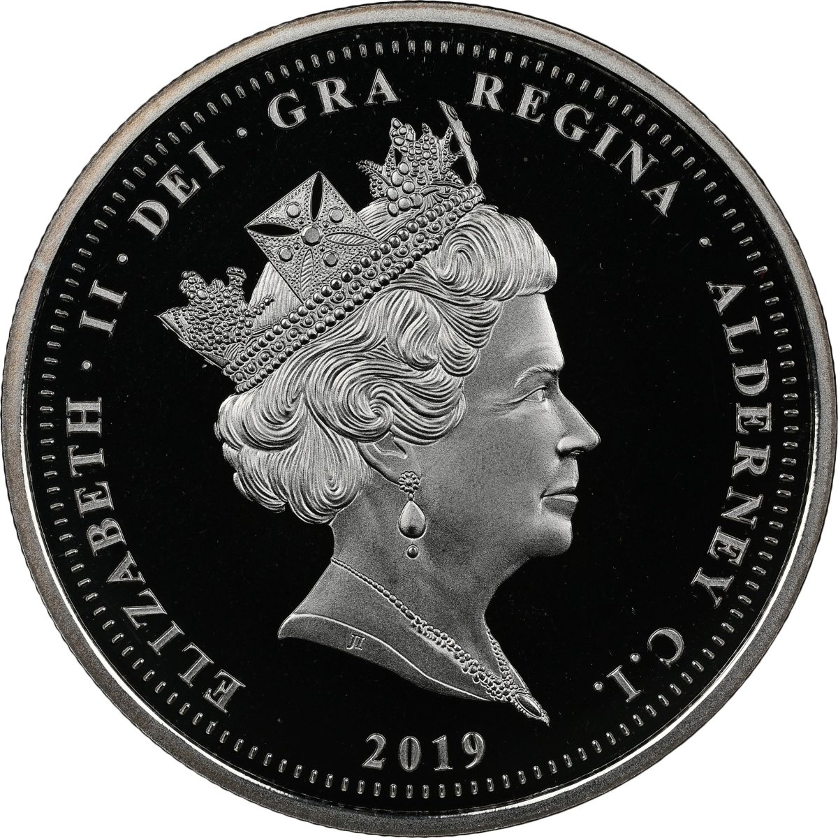 Alderney 2 Pounds - Elizabeth II 2019 Remembrance Day; Silver obverse