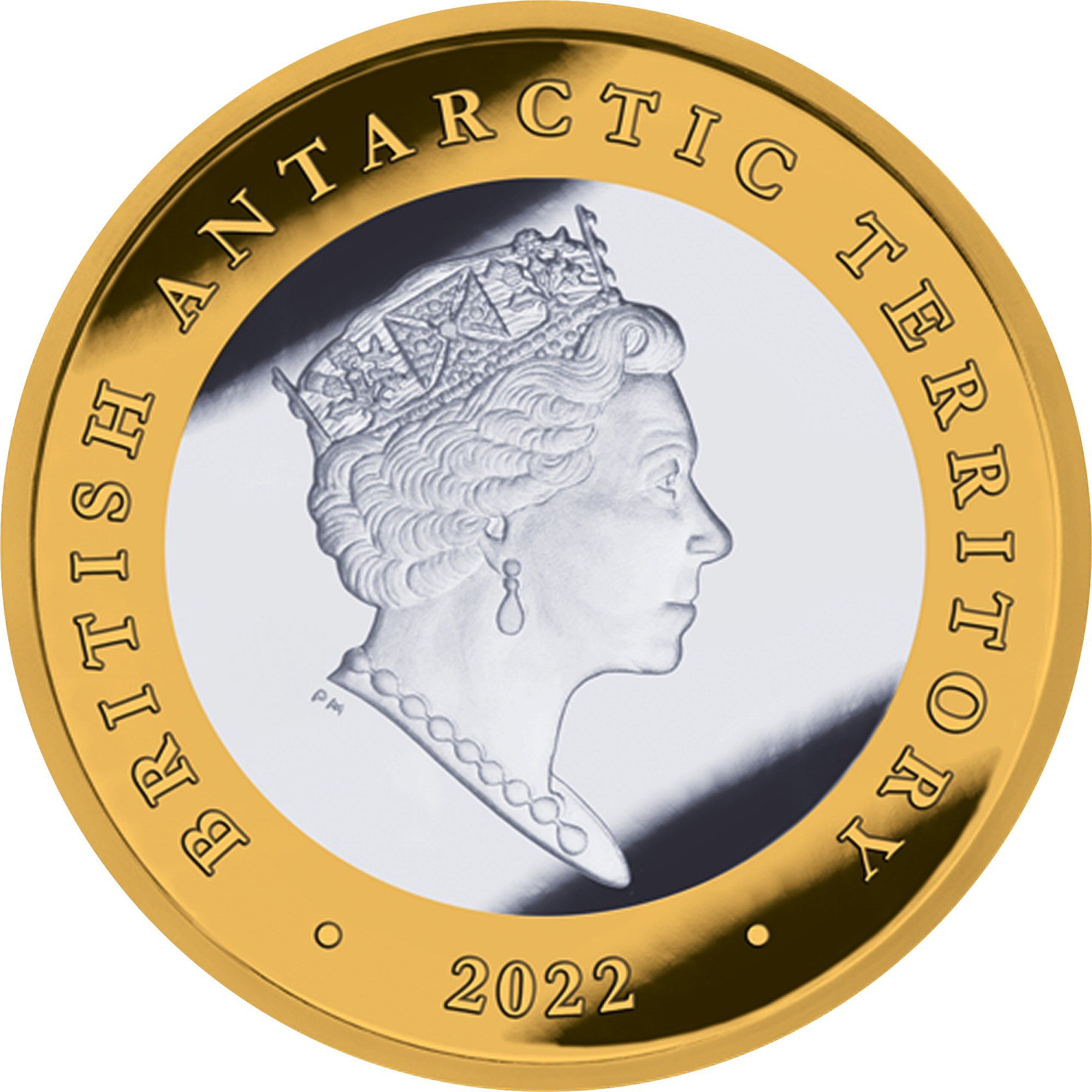 British Antarctic Territory 2 Pounds - Elizabeth II Scottish national expedition; Silver obverse
