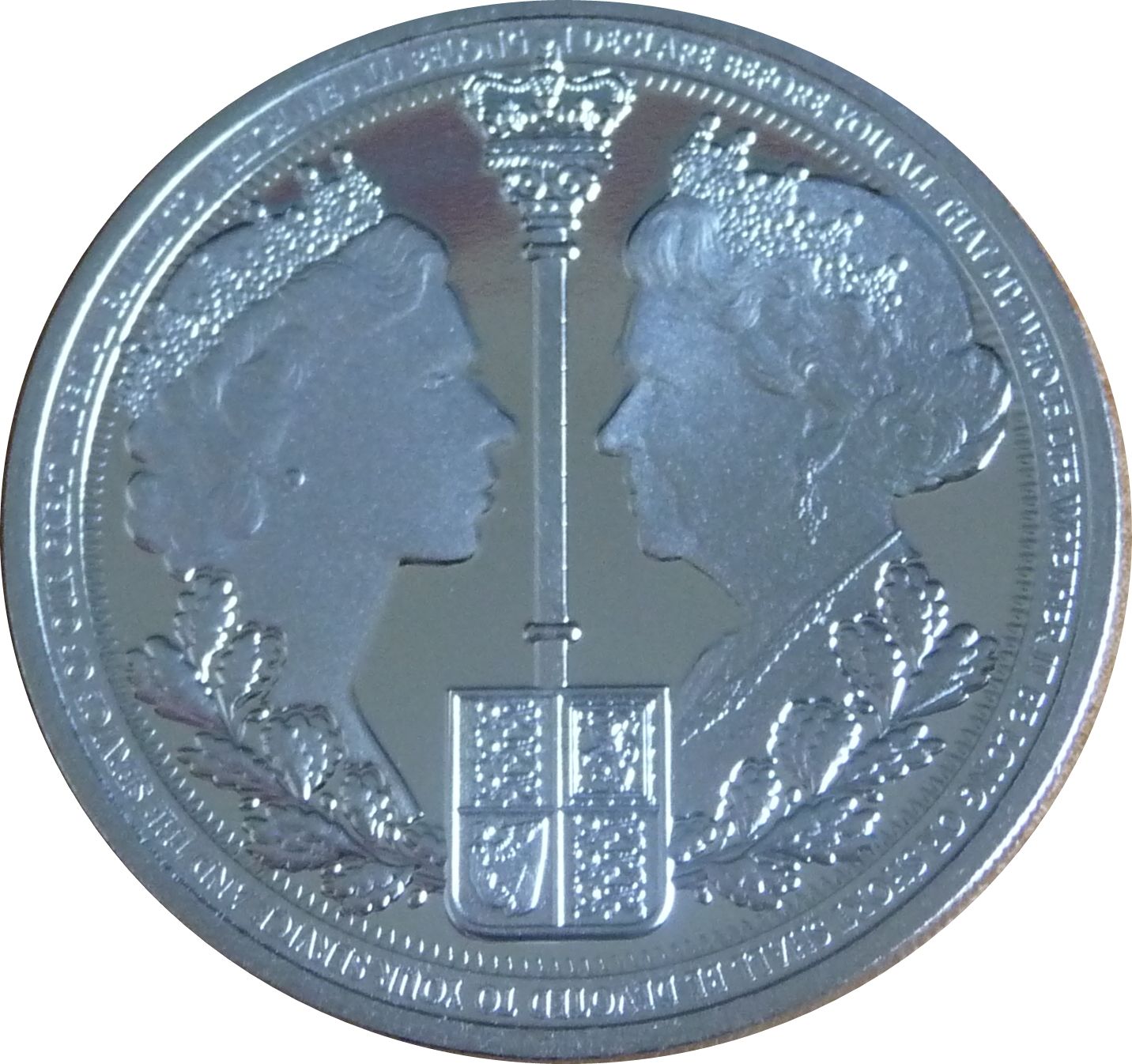 Gibraltar ½ Crown - Elizabeth II Devoted to Your Service obverse