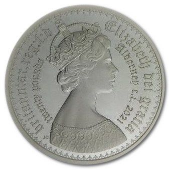 Alderney 20 Pounds - Elizabeth II Gothic - Quartered Arms obverse