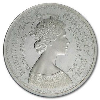 Alderney 20 Pounds - Elizabeth II Gothic - Portrait obverse