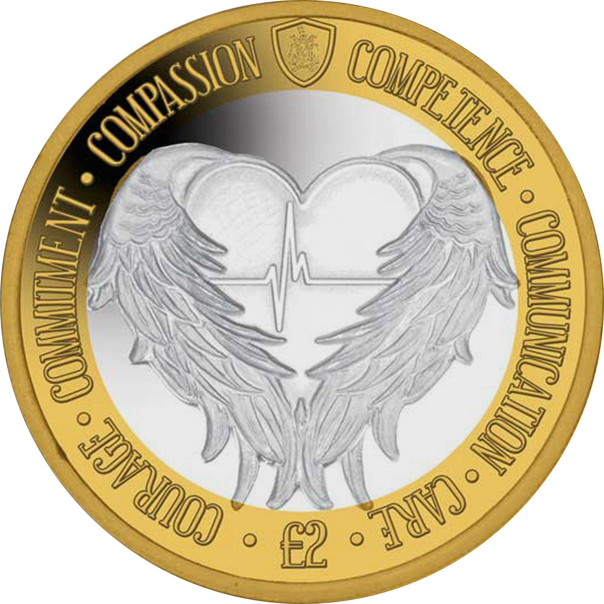 South Georgia and the South Sandwich Islands 2 Pounds - Elizabeth II Florence Nightingale; Silver