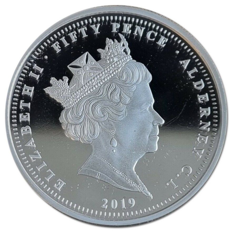 Alderney 50 Pence - Elizabeth II 75 Anniversary D-Day - Gold obverse