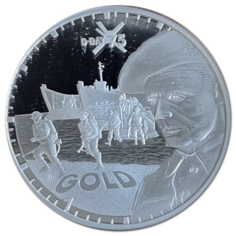 Alderney 50 Pence - Elizabeth II 75 Anniversary D-Day - Gold