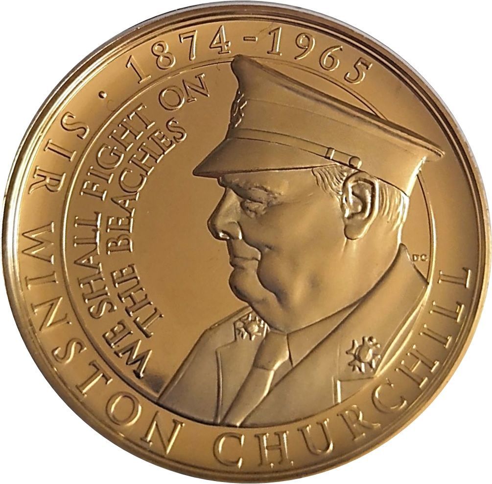 Gibraltar 1 Crown - Elizabeth II We Shall Fight Them on the Beaches reverse