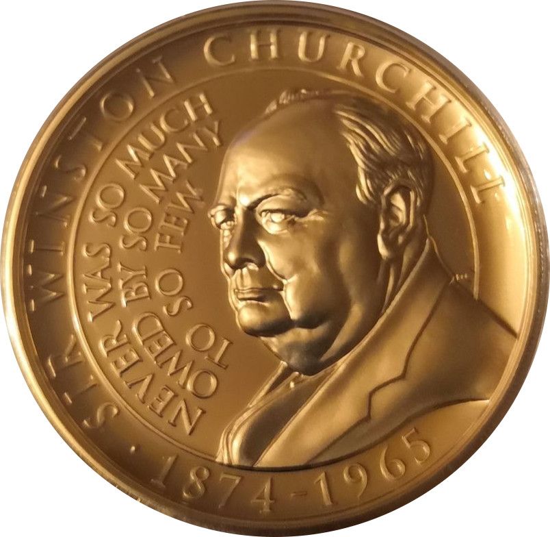 Gibraltar 1 Crown - Elizabeth II Winston Churchill, to so few reverse