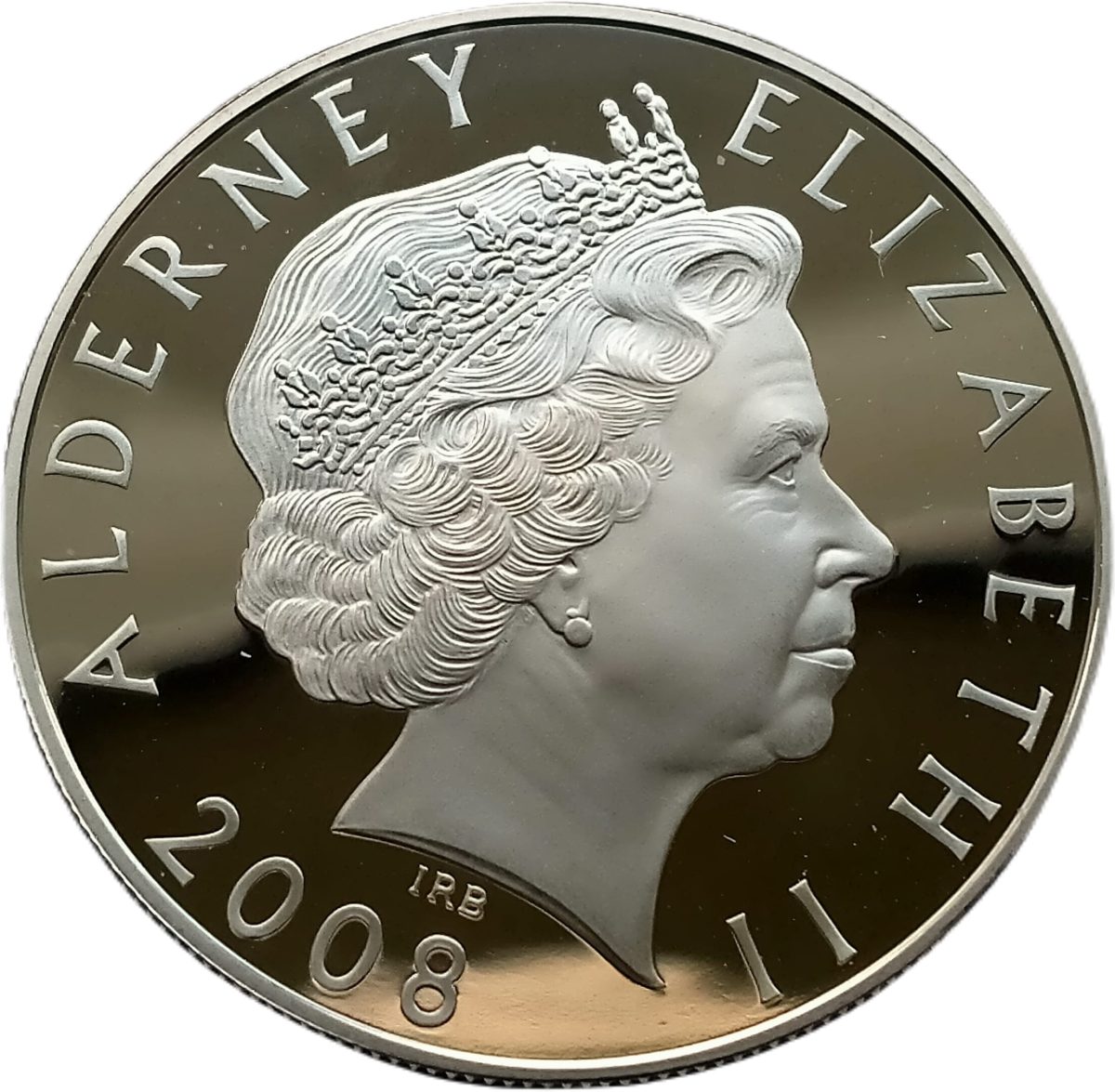 Alderney 5 Pounds - Elizabeth II End of World War I - Women at War obverse