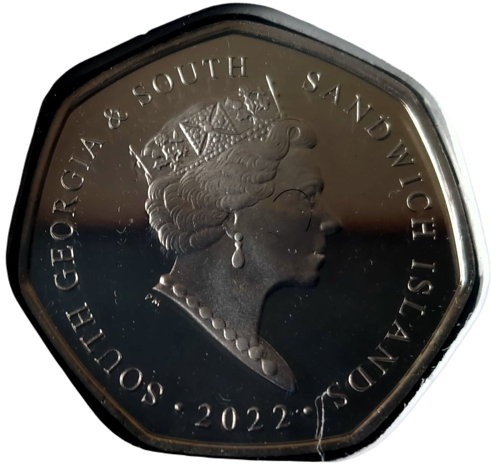 South Georgia and the South Sandwich Islands 50 Pence - Elizabeth II Quest obverse