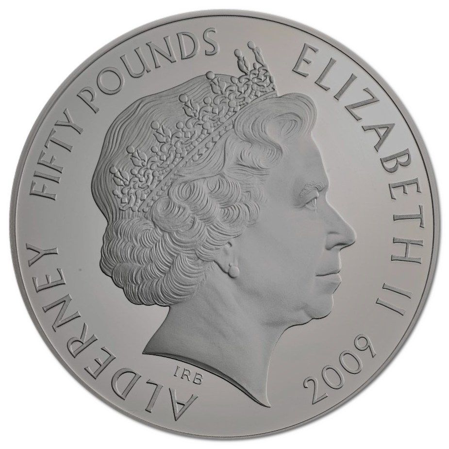 Alderney 50 Pounds - Elizabeth II Henry VIII obverse