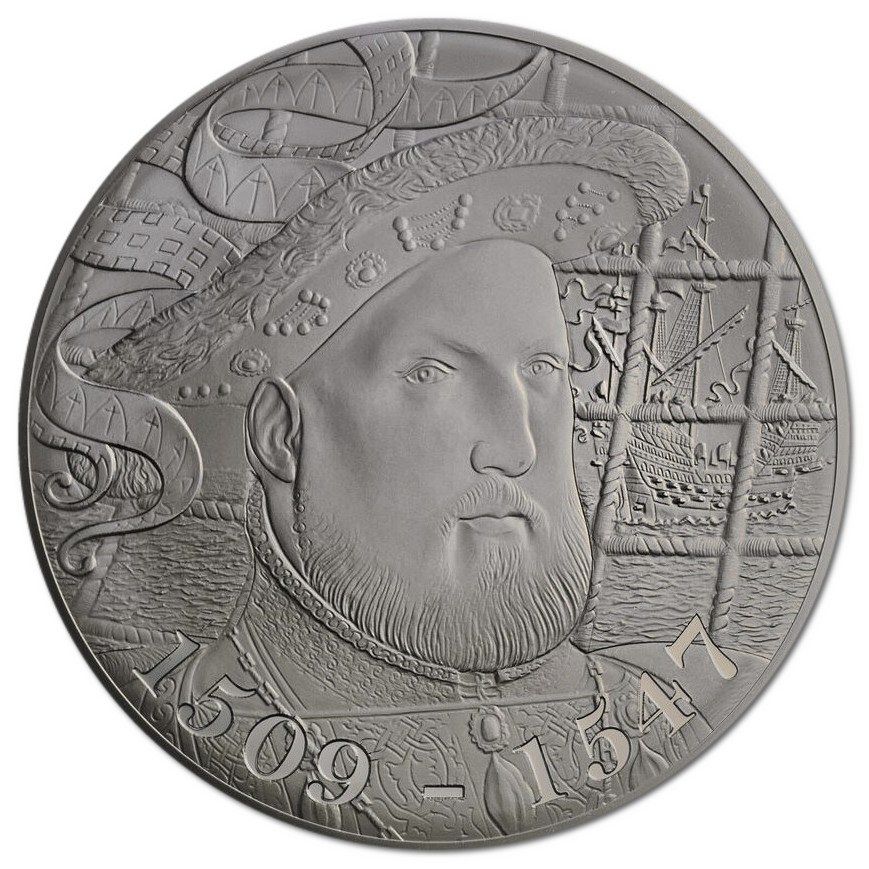 Alderney 50 Pounds - Elizabeth II Henry VIII reverse