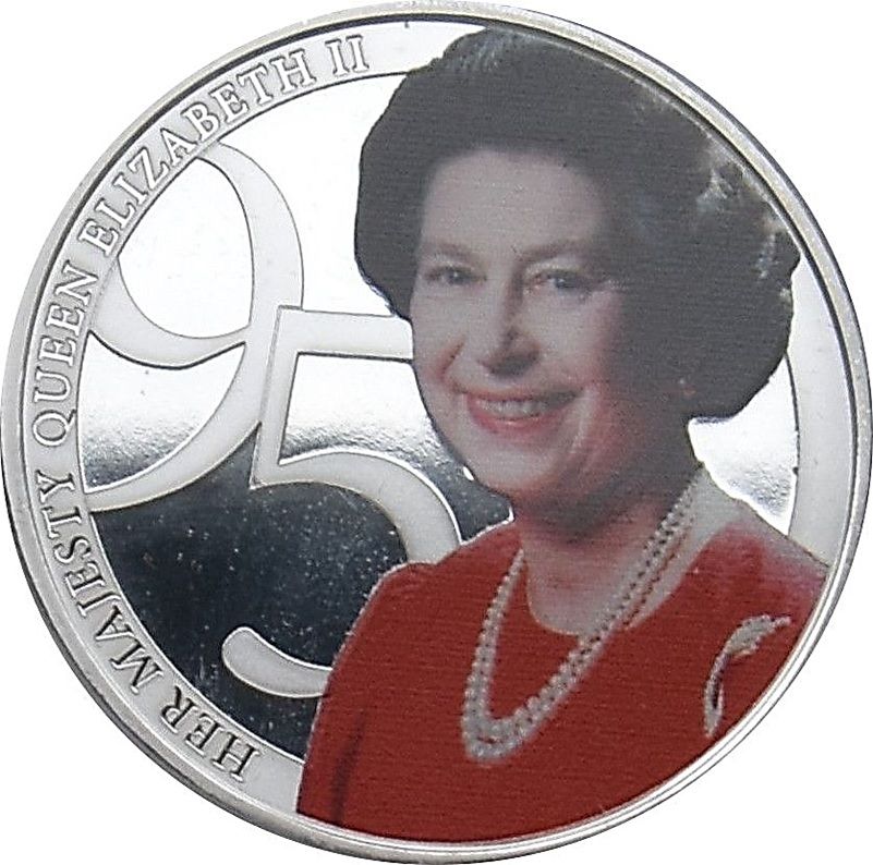 Jersey 50 Pence Elizabeth II "Her Majesty Queen Elizabeth II 95th birthday photographic collection" reverse