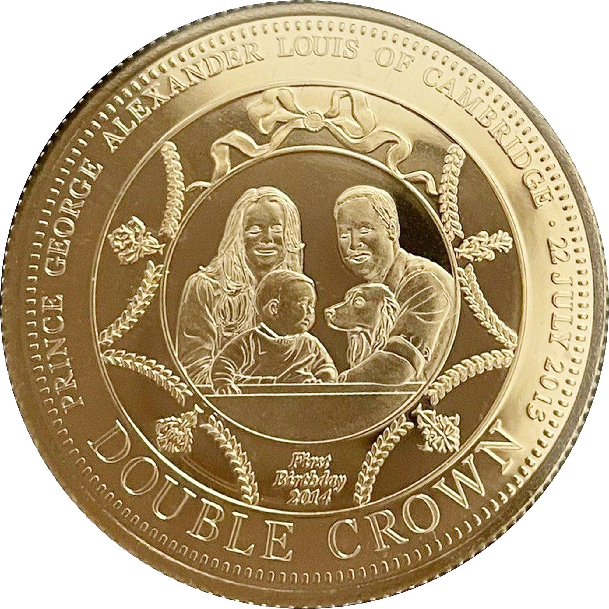 Tristan da Cunha 2 Crowns - Elizabeth II Prince George