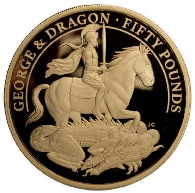 Alderney 50 Pounds - Elizabeth II 200th Anniversary George and the dragon