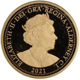 Alderney 20 Pounds - Elizabeth II 200th Anniversary George and the dragon obverse