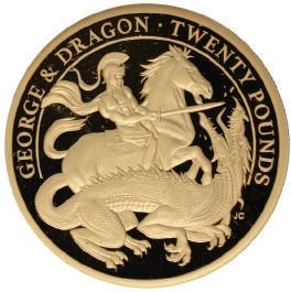 Alderney 20 Pounds - Elizabeth II 200th Anniversary George and the dragon