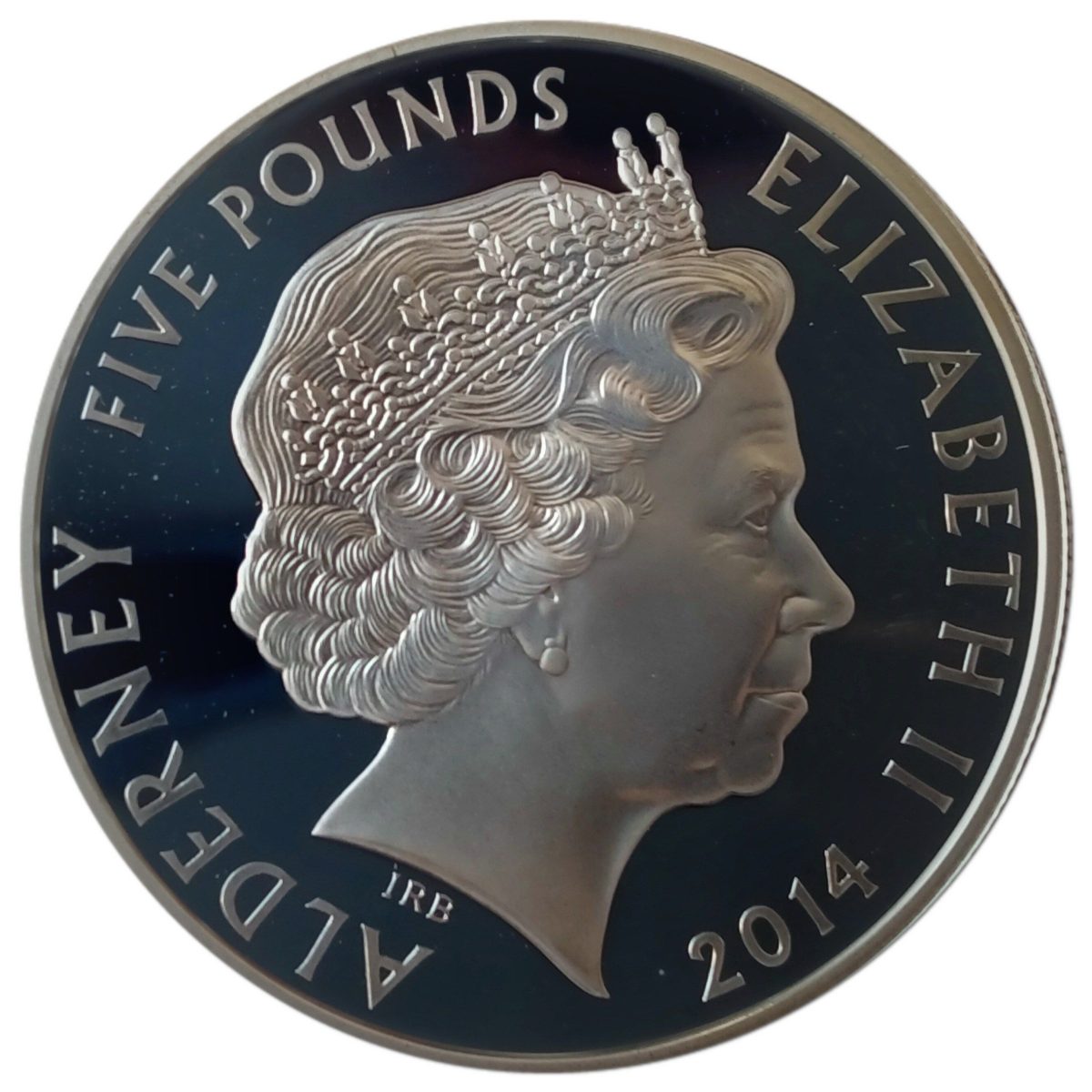 Alderney 5 Pounds - Elizabeth II Dynasty from Destiny; Silver Proof obverse