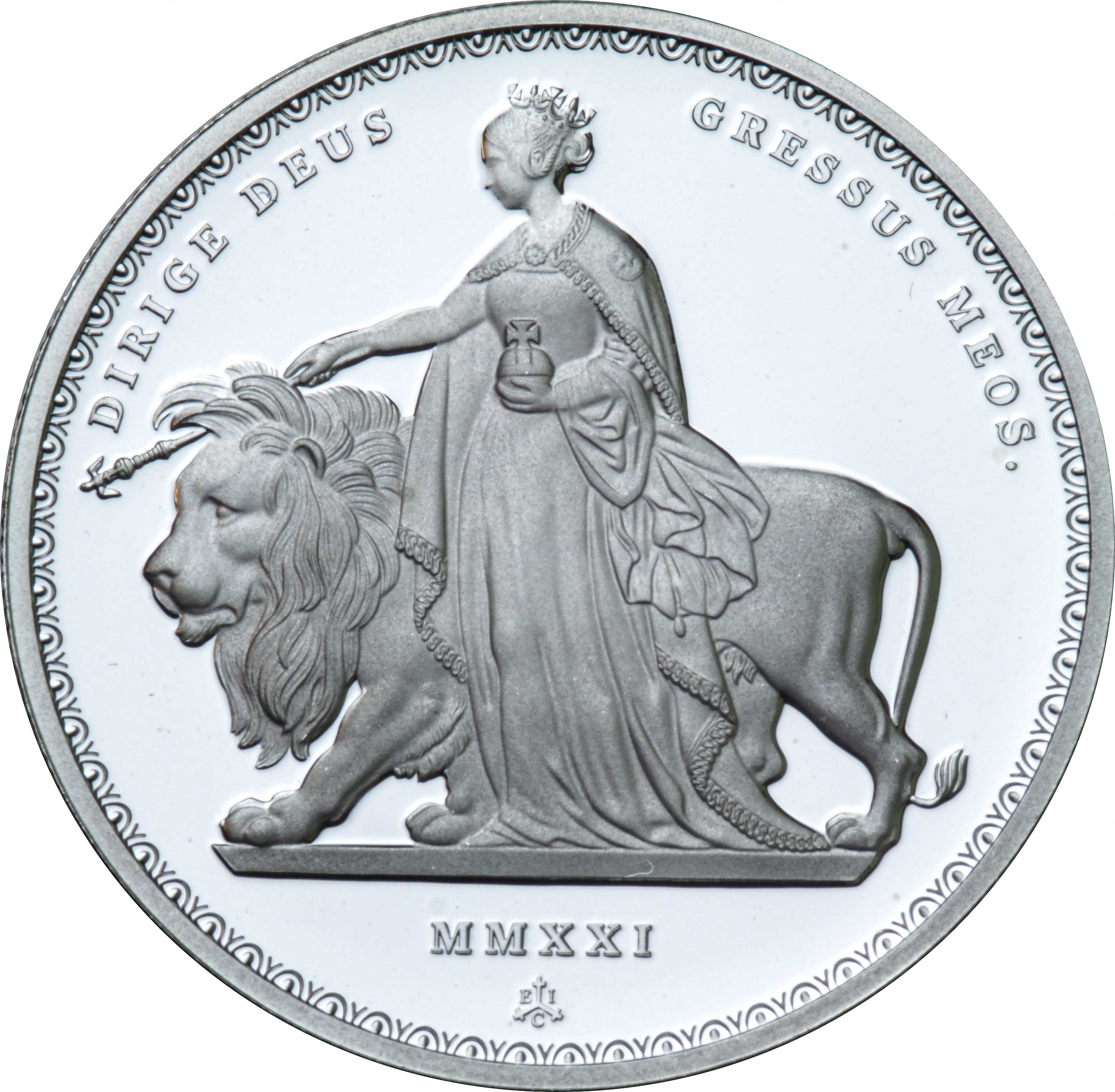 Saint Helena 1 Pound - Elizabeth II Una and The Lion - Wyon Design reverse