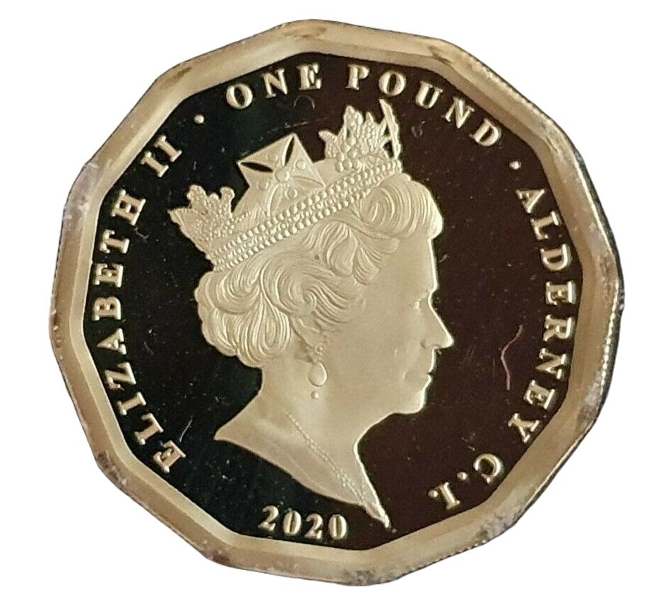 Alderney 1 Pound - Elizabeth II Battle of Britain obverse